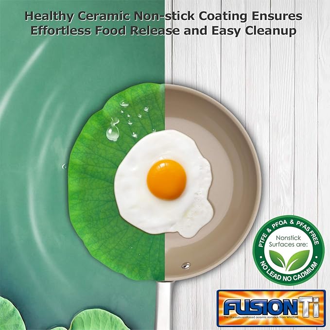 Duxtop Ceramic Non-stick Frying Pan, Stainless Steel & Portable Induction Cooktop, Countertop Burner Induction Hot Plate & Professional Stainless Steel Sauce Pan with Lid, Kitchen Cookware