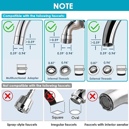 Faucet Water Filter for Sink, Rapid Flow - 400 Gallons Faucet Mount Water Filtration System for Tap Water, NSF Certified Reduces Chlorine & Bad Taste with 2 Replacements, T1