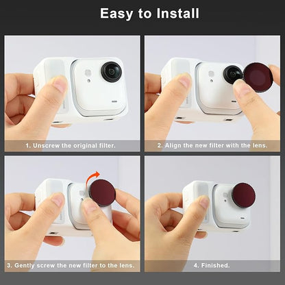 Haoge Star Filter for Insta360 GO Ultra, 6 Points Starlight Twinkle Starburst Sparkling Effect Lens Filter, Optical Glass/Multi-Coated Filters