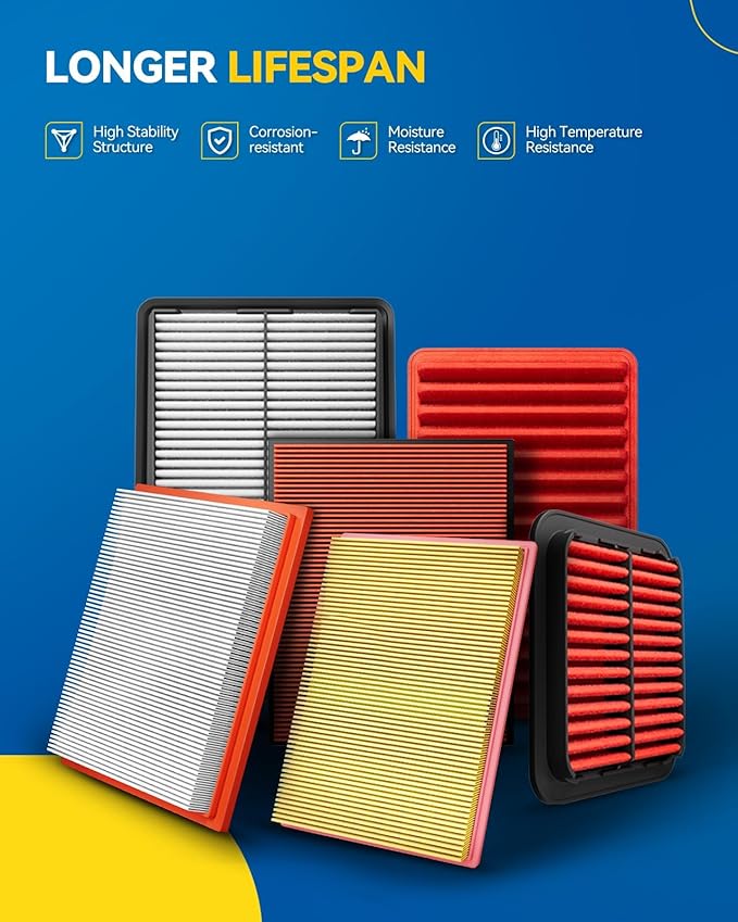 PHILTOP Engine Air Filter, Compatible with CA11858 Nissan Rogue 2014-2020, Rogue Sport 2017-2022, Improve Engine Performance Car Accessories