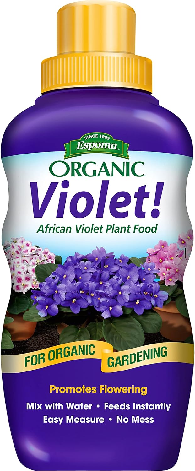 Espoma Organic Violet! 8-Ounce Concentrated Plant Food – Plant Fertilizer and Bloom Booster for All Violets and Indoor Flowering Plants. Promotes Vigorous Growth and Blooming.