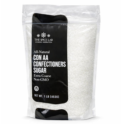 The Spice Lab Confectioners Sugar, Extra Coarse, Con AA, 1 lb | Con AA Sugar Crystals for Baking, Cookie and Cupcake Decorations - Decorating Candy - For Bakeries and Desserts