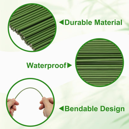 uxcell 30pcs Green Plant Support Stakes, 11.8" Bendable Garden Plant Sticks Plastic Single Stem Plants Support Stakes with Ties for Potted Plants Flowers Orchid Peony, Green