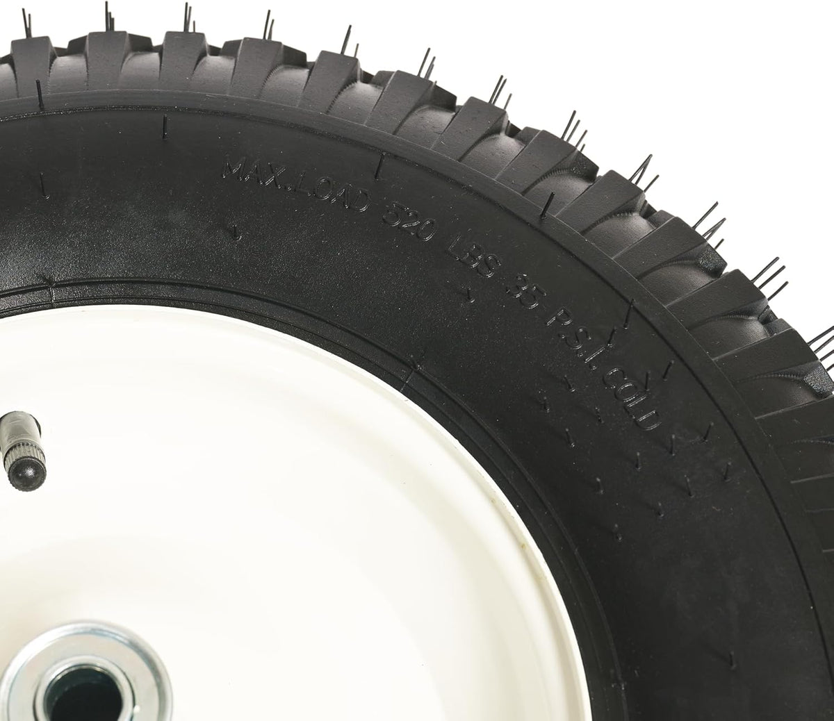 SCENIC ROAD Wheelbarrow Replacement Tire, 16" Wheel with Bearing and Grease Fitting, 4-Ply Knobby Tire