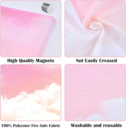 4 Pcs Fluorescent Light Covers - Classroom, Office 4 x 2 Feet Flame Retardant Magnetic Covers for Ceiling Lights Filters (Rainbow)
