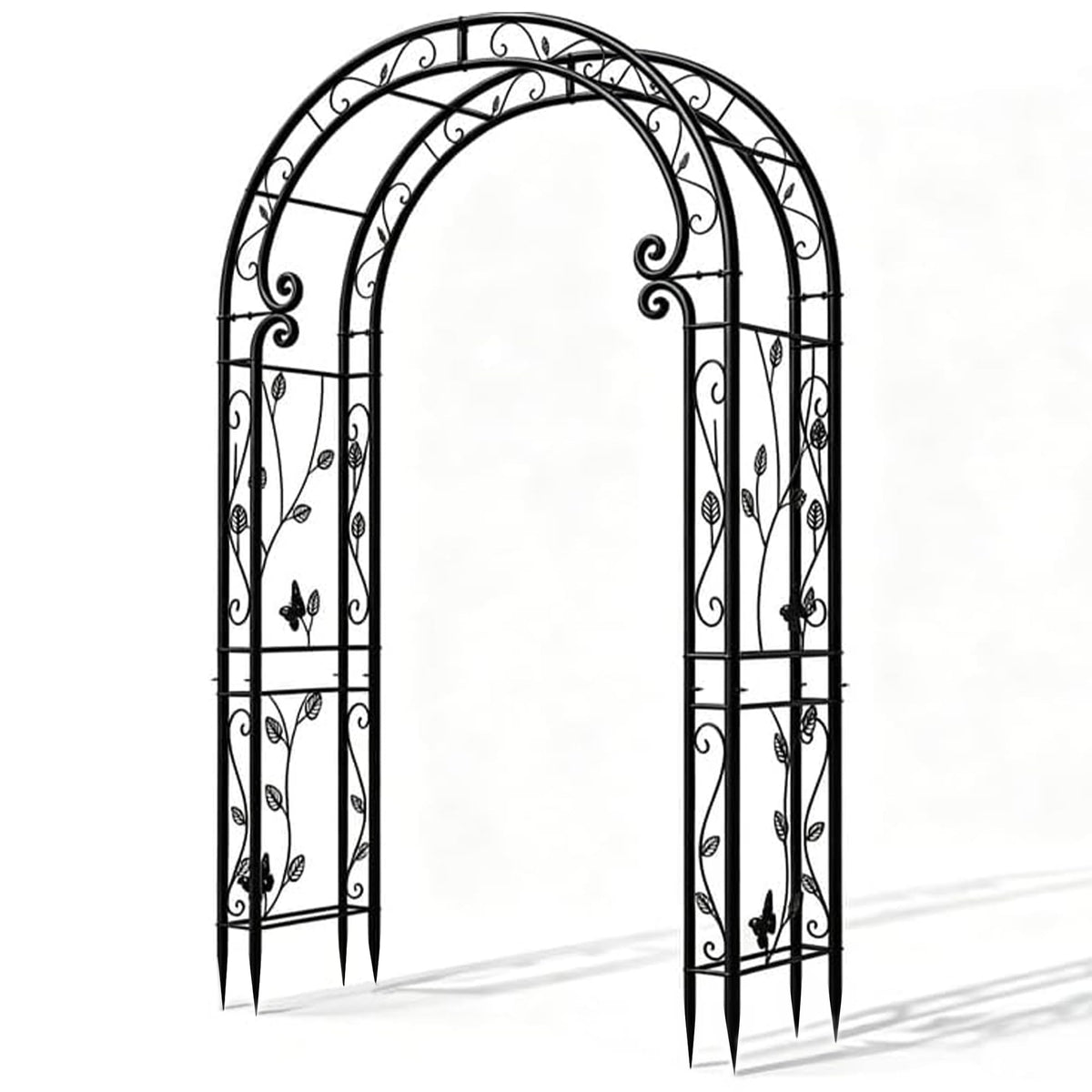 Trellume Garden Abor - 88"(H)*51"(L), Sturdy Metal Garden Arch with Rust-Resistant Finish, Trellis for Climbing Plants Outdoor, Ideal as Wedding Arches for Ceremony（20MM Pipe）
