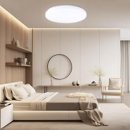 Hamilyeah 48W Flush Mount Ceiling Light, 20 inch LED Ceiling Light Fixture, 5000K Daylight Simple Close to Ceiling Light for Living Room, Dining Room, Bedroom, Hotel, Office