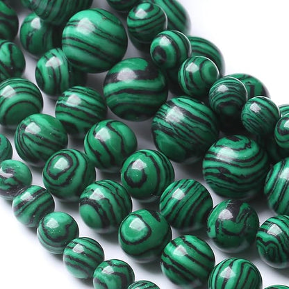 Turquoise Stone Beads Gemstone Round Crystal Energy Jade Beads Stone Beads for Jewelry Making DIY Bracelet Necklace Jewelry Making 1 Strand 15.5inch 45PCS 8MM