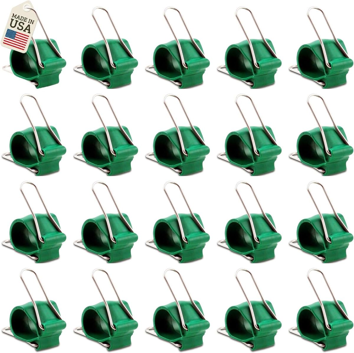 Reusable Greenhouse Clips Made in USA – Orchid Clips, Plant Support Clips & Cord Clips – Heavy-Duty, Weather-Resistant & Durable – Secure Stems, Vines, Wires, Cables, Tomato Plants – Indoor & Outdoor