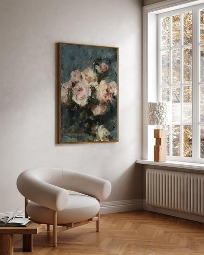 InSimSea Framed Wall Art for Living Room Flower Wall Pictres Roses Vintage Botanical Prints Floral Paintings Art Wall Decor Aesthetic Room Decor Canvas Prints for Bedroom Office Decor 24x36in