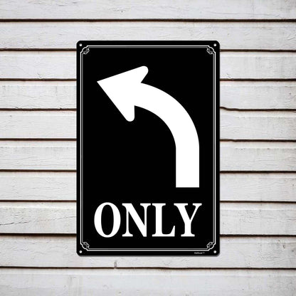 8x12" Right Turn Only Arrow Signs - High-Intensity Aluminum Parking Lot Sign, Weatherproof & Fade-Resistant, Ideal for Outdoor & Indoor Use - Curbside Sign