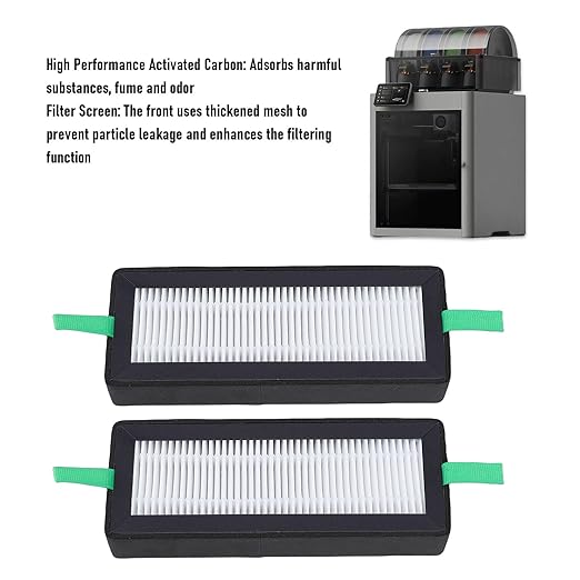 2PCS Air Filter Cartridges for Series 3D Printer, Activated Carbon Filter Cartridges with 1 Brush, Replacement Set for Cleaner Air During 3D Printing