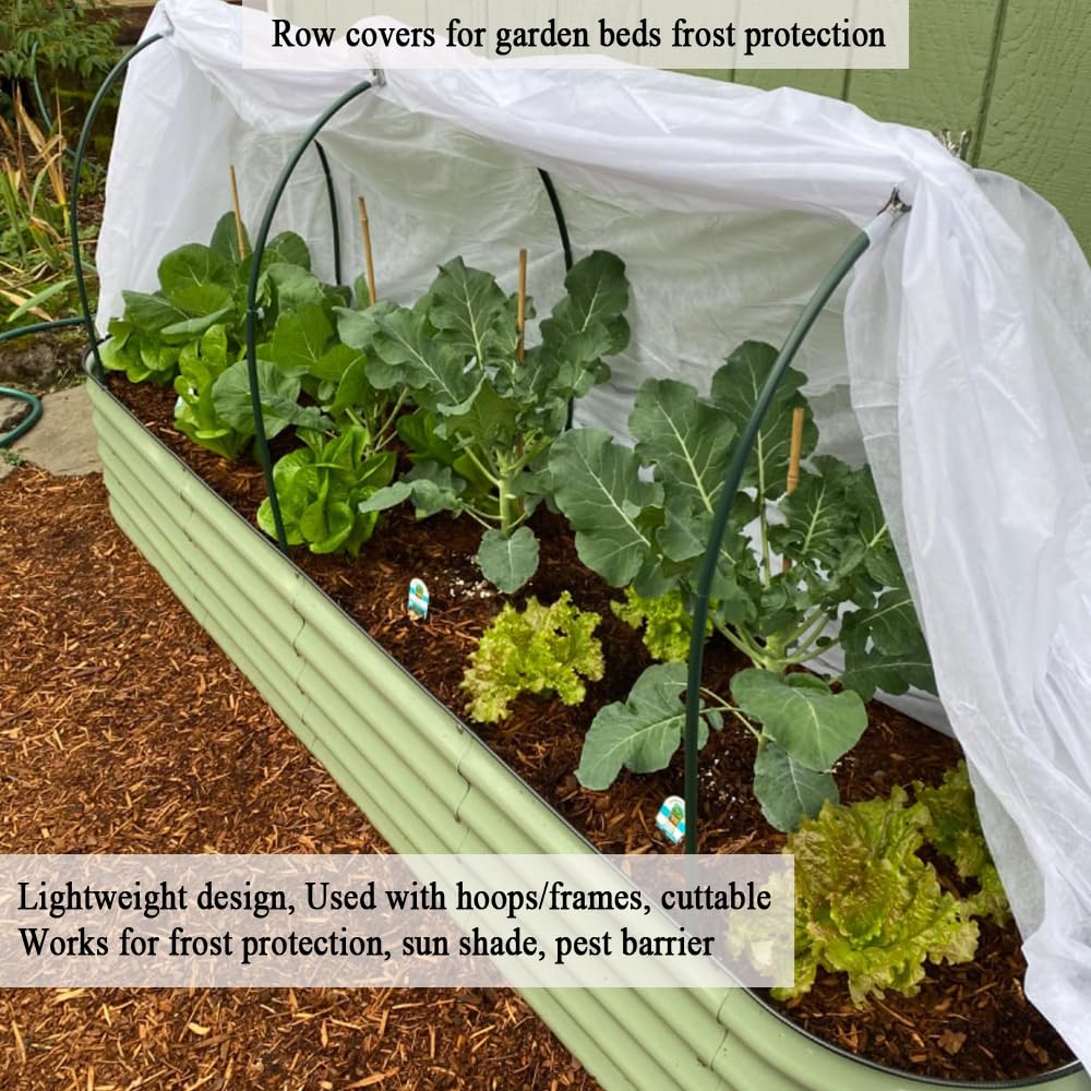 Vocray Frost Cloth Plant Freeze Protection, 7x25 Ft Floating Row Cover