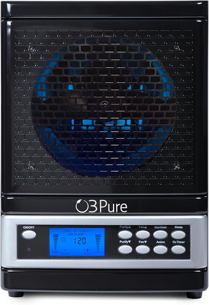 O3 Pure Whole Home Ozone and Ionizer Air Purifier with UV HEPA PCO and Carbon Filtration