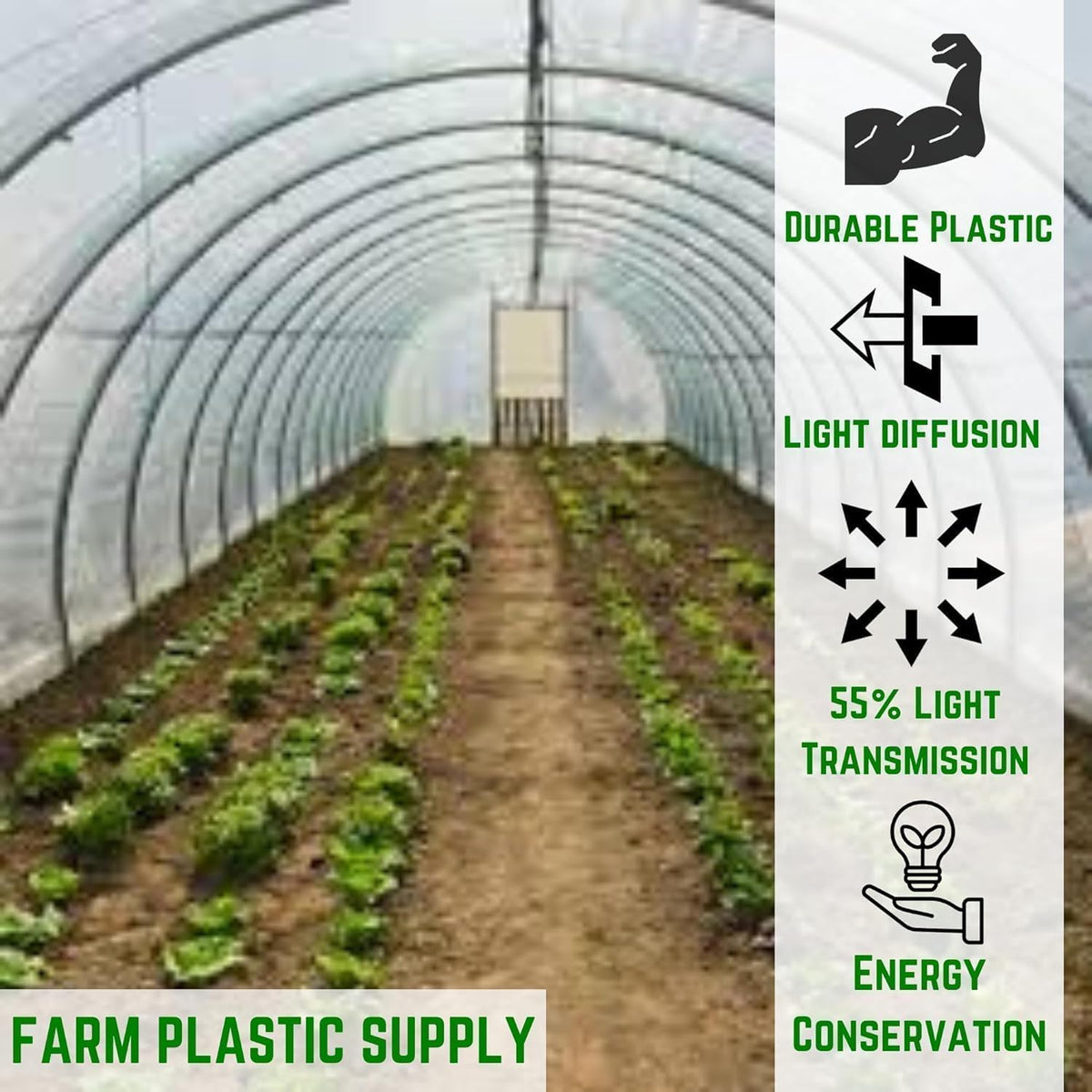 Farm Plastic Supply - Protective Clear Overwintering Plastic Film - Overwintering Film, 6 Mil Clear Plastic Film, Greenhouse Plastic, Durable Plastic Sheeting (4 Mil 10' x 100')