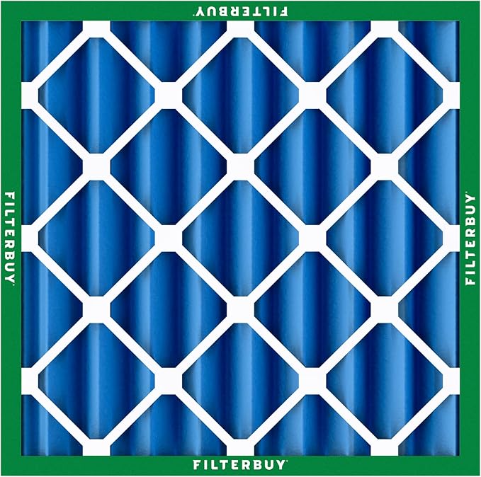 Filterbuy 14x14x4 Air Filter MERV 13 Optimal Smoke & Allergy Defense (4-Pack), Electrostatic Pleated HVAC AC Furnace Filters Replacement, Made in USA (Actual Size: 13.50 x 13.50 x 3.63)