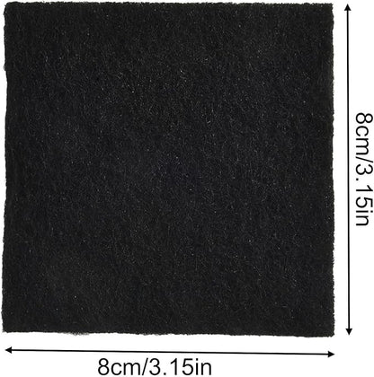Activated Carbon Compost Filter for Garden Waste Bins, 8 x 8 x 0.5 cm Square Control Pad, 5-Pack, Fits Standard Compost Bin Lids, Air Quality