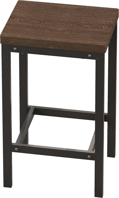 Harper & Bright Designs 4-Piece Dining Set with Long Table & 3 Stools, Space-Saving Design, for Kitchen/Living Room, Dark Brown