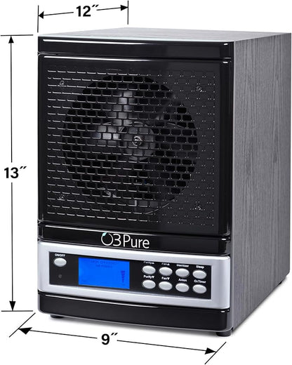 O3 Pure Whole Home Ozone and Ionizer Air Purifier with UV HEPA PCO and Carbon Filtration