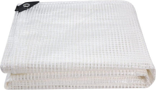 Clear Greenhouse Heavy Duty tarp 14 Mil Clear Waterproof Cover,UV Resistant Poly Tarp with Grommets 8x10ft Superior Strength,for Gardening, Farming, Nursery, Garden