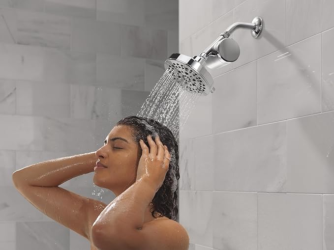 Delta Faucet Clarifi Standard Shower Filter Attachment with Filter, Shower Water Filter, Shower Head Filter, Chrome 7SF100