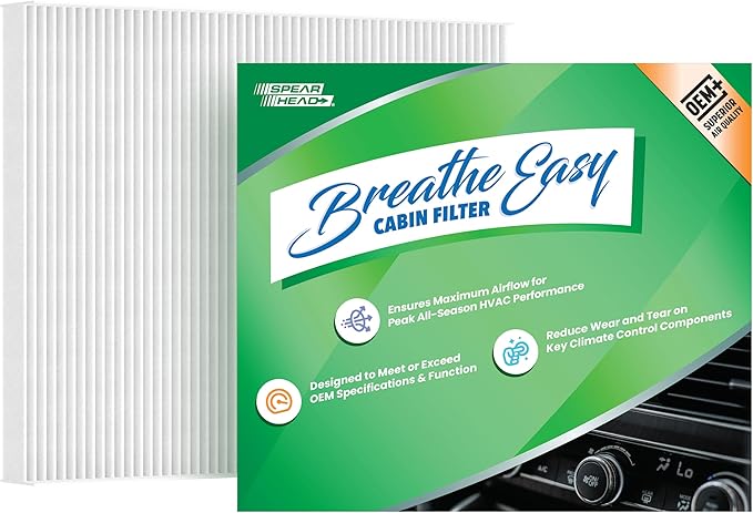 Spearhead OEM+ Particulate Breathe Easy Cabin Filter | Fits 2010 Santa Fe, 2011-15 Sorento Like OEM | Provides Max Airflow & Enhanced Performance (BE-664P)