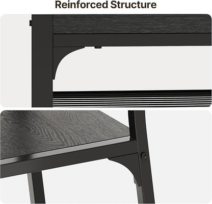 Gizoon Dining Table Set for 6 with Chairs, 7-Piece Kitchen Table Set for Small Space, Apartment, Kitchen, Dining Room, Space-Saving