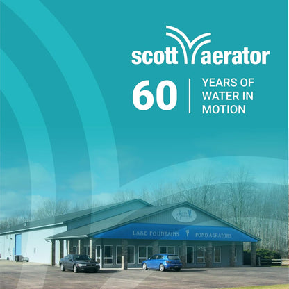 Scott Aerator 3/4 Horse Power 230V Muck Blaster - 100ft Cord | 3/4 Horse Power Aquasweep w/Post Mount | Water Circulator | Water Agitator | Water Mover | Muck Blower