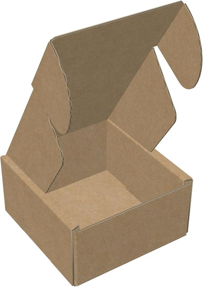 4x4x2 Small Shipping Boxes Set of 50 Brown Corrugated Cardboard Mailer Boxes for Packaging Small Business Craft Giving Products