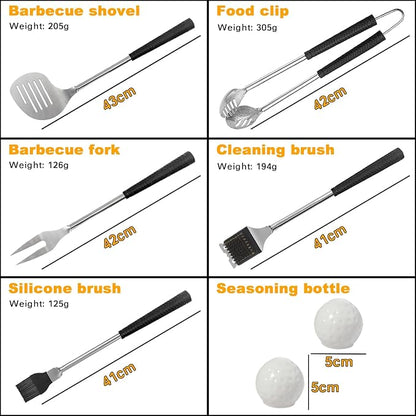 Jishi 8pcs Golf BBQ Grill Accessories Grilling Gifts for Men Golfers Stocking Stuffers for Men, Dad Gifts from Daughter Son, Funny Christmas Golf Gifts for Men Unique Barbecue Tool Set Camping Gadgets
