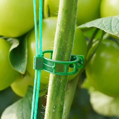200 Pcs Plant Support Clips,Plastic Clips for Securing Plants,Tomato Vine Clips,Plant Fixing Clips,Garden Clips for Climbing Plants,Grape and Vine Vegetables (200, Green)