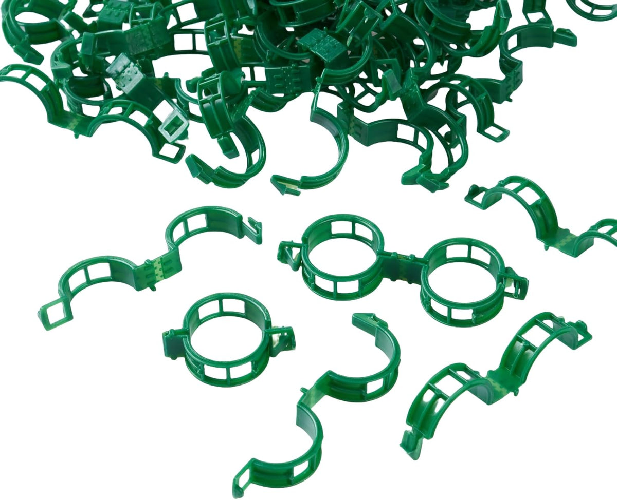 200 Pcs Plant Support Clips,Plastic Clips for Securing Plants,Tomato Vine Clips,Plant Fixing Clips,Garden Clips for Climbing Plants,Grape and Vine Vegetables (200, Green)