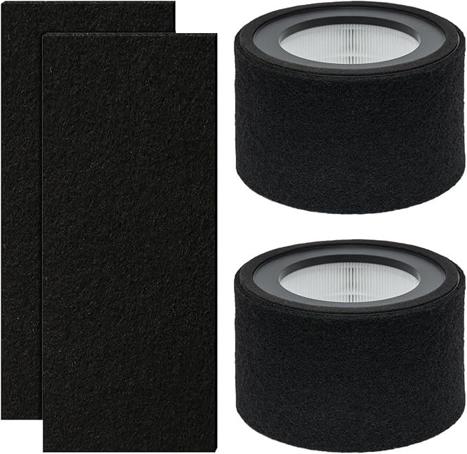 EE-5068 Filter Replacement, Compatible with Crane EE-5068 and Etery jt-8115m Air Purifiers, 3-in-1 H13 True HEPA Filter and Activated Carbon Filter, Part# HS-1946, 2 Pack