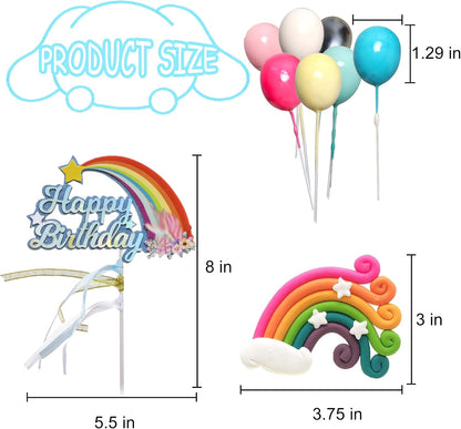 30Pcs Cute Cake Topper, Birthday Cake Decorations Figures Set for Theme Birthday Party Decorations (Pink)
