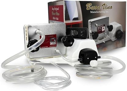 Buon Vino Mini Jet Wine Filter - Easy Bottle Filteration Brewing Kit - Simple Automatic Machine Accessories - Brew System Gadgets - Portable Homebrew Supplies - Electric Mini Whisk Filters Equipment