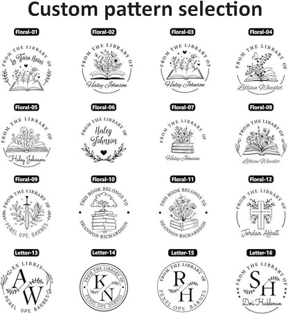 Personalized Book Embosser - Custom Library Stamp, Personal Gifts for Book Lovers, Readers, Teachers (Star-01)