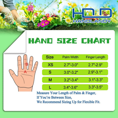 HANDLANDY Long Gardening Gloves for Men & Women, Thorn Proof Rose Pruning Gloves Leather Gauntlets Garden Glove Yard Work Glove (XS, Green)