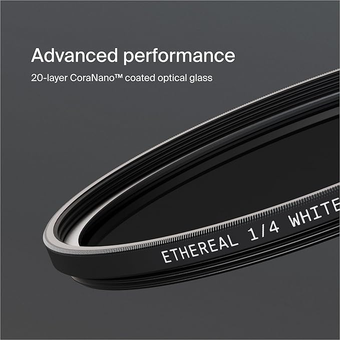 Urth 82mm Ethereal White Mist ¼ Diffusion Lens Filter (Plus+) - Cinematic Effect, 20-Layer Nano-Coated Light Dispersing Particles