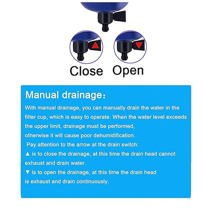 NANPU 1/2" NPT Compressed Air Filter, Zinc Alloy, 5 Micron Brass Element, Quick Release Bowl, Manual Drain, for Air Compressor ＆ Pneumatic Tools