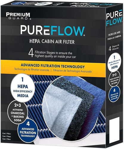 PureFlow HEPA Cabin Air Filter PC99239HX | Fits 2019-2024 Kia Forte, 2021-2024 Hyundai Creta, 2024 Kia K3, 2020-2024 Forte5, 2022-2024 Hyundai Creta Grand, 2017-2020 Elantra
