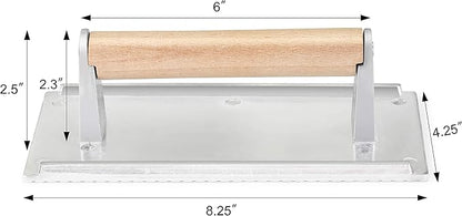New Star Food Service 36411 Commercial Grade Aluminum Steak Weight/Bacon Press, 8.25 by 4.25-Inch