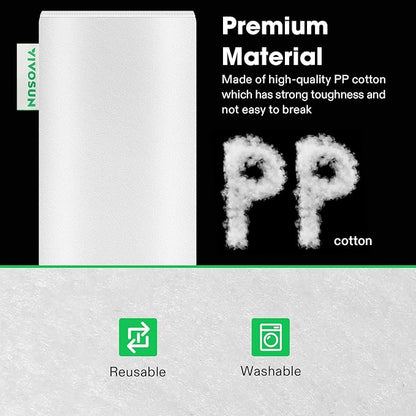 VIVOSUN 8 Inch Prefilter for 8" Carbon Filter, White, 17.72" Long