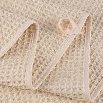 POLYTE Microfiber Quick Dry Lint Free Bath Sheet, 70 x 35 in, Set of 2 (Waffle Weave)