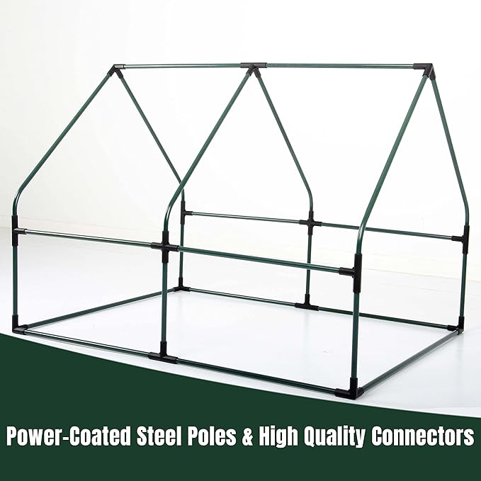 Portable Greenhouse for Garden Bed ,Easy Set-Up Gardening Flower House & Plant Sunshine Room with PVC Cover for Protecting Plant from Cold Frost & Birds & Insects
