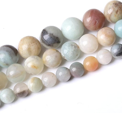 Fancy Stone Beads for Jewelry Making DIY Craft Gemstone Beads Kit (10mm, 35pcs) Smooth Healing Crystal Beads for Bracelets, Necklaces, Home Decor