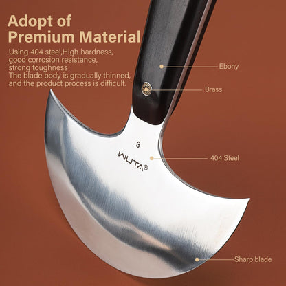 WUTA Leather Cutting Knife Ultra Sharp Round Head Craft Skiving Cutting Tools Round Leathercraft Knife DIY Handmade Senior Leather Tools(3# 5 inches)