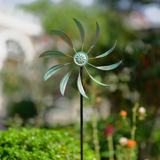 Stargarden Wind Spinners Outdoor Metal, Garden Pinwheels Waterproof Wind Sculptures, Small Windmills for Yard and Garden Decor