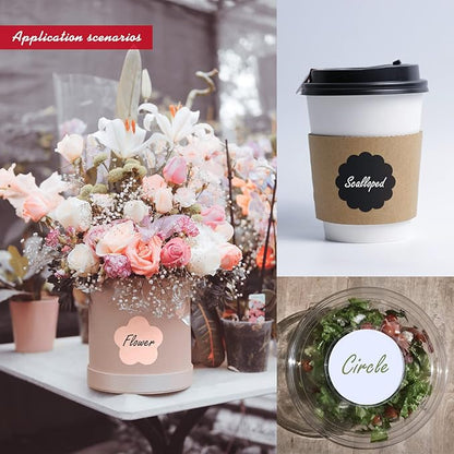 Custom Stickers - Personalized Labels, Customized Stickers with Any Design Image Logo Text, 100 Labels (Flower, 4"x4")