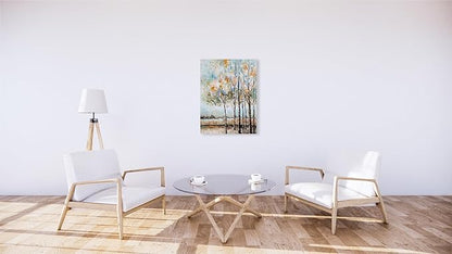 NdcSkyArt Tree Paintings - Abstract Forest Canvas Wall Art for Modern Living Room, Bedroom, and Bathroom Décor