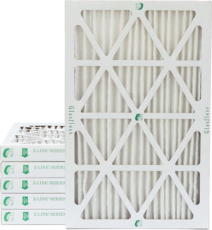Glasfloss 12x24x2 MERV 10 (FPR 5-6) 2" Inch Pleated Air Filters Box of 6. Actual Size: 11-3/8 x 23-3/8 x 1-3/4